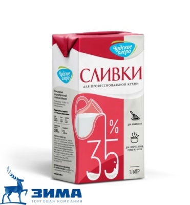 картинка Сливки ультрапастеризованные "Чудское озеро" мдж 35%, 1 л ЧЗ от Торговой Компании "Зима"