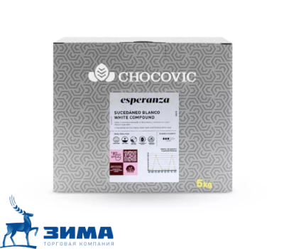 картинка Глазурь Chocovic белая твердая лауриновая Esperanza (коробка 5 кг) ISF-T1CHVC-94B от Торговой Компании "Зима"