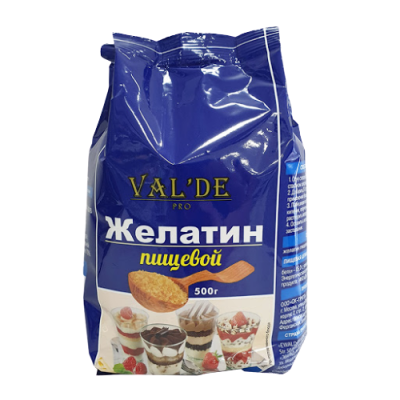 картинка Желатин пищевой гранулированный (уп. 0,5 кг) "VAL'DE"  от Торговой Компании "Зима"