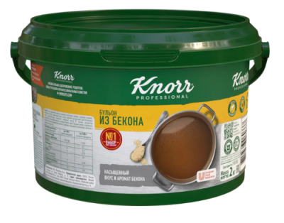 картинка БУЛЬОН из бекона KNORR сухая смесь (ведро 2 кг) 158100356 от Торговой Компании "Зима"