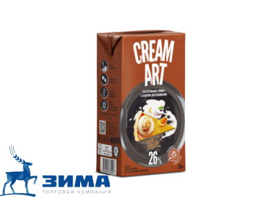 картинка Сливки растительные "CREAMART" 26% с ароматом ванили (12 шт х 1 л) от Торговой Компании "Зима"