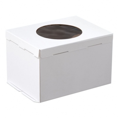 Коробка тортовая с окном 300*300*300 ForGenika COMFORT I Window White (20 шт) от Торговой Компании "Зима" картинка Коробка тортовая с окном 300*300*300 ForGenika COMFORT I Window White (20 шт) от Торговой Компании "Зима"