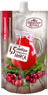 картинка Морс Клюквенный концентрированный (bag-in-box 2 л) от Торговой Компании "Зима"