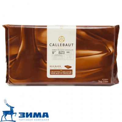картинка Шоколад Callebaut молочный без доб.сахара Recipe N° MALCHOC-M 33,9% какао блок 5кг/шт MALCHOC-M-123 от Торговой Компании "Зима"