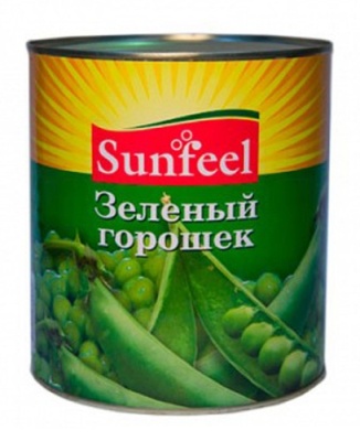 картинка Зеленый горошек 400 мл SUNFEEL  (упаковка 12 шт) 1543000337 от Торговой Компании "Зима"