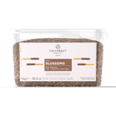 картинка Декор Завитки из молочного шоколада Callebaut Milk Blossoms 1 кг/шт CHM-BS-9U15-E0-07B от Торговой Компании "Зима"
