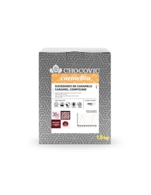 картинка Глазурь Chocovic карамельная твердая лауриновая Carmelita. (коробка 1,5 кг) ISF-V21CHVC-69B от Торговой Компании "Зима"