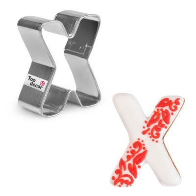 картинка Вырубка для печенья БУКВА Х ,47 х 57 мм, металл, tp85089 от Торговой Компании "Зима"