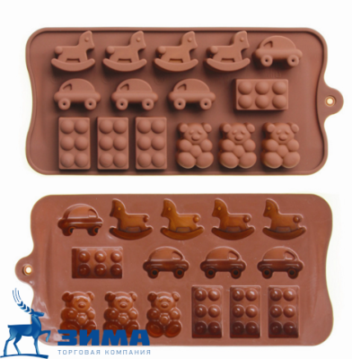 картинка Форма силиконовая для шоколада ИГРУШКИ 039 d21xh10,5 мм 25060 от Торговой Компании "Зима"