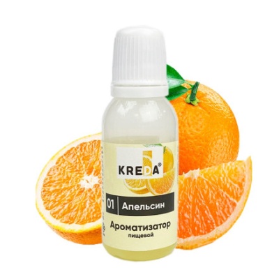 картинка Ароматизатор пищевой 01 АПЕЛЬСИН KREDA 20 мл (1 шт) от Торговой Компании "Зима"