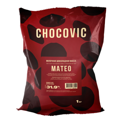 картинка Шоколад Chocovic МАТЕО Молочный шоколад (аналог Sicao Молочн) (уп 1кг *10шт)CHM-T13CHVC-69C от Торговой Компании "Зима"