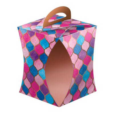 картинка Коробка для кулича d124 мм ВИТРАЖИ (150 шт ) 71688 от Торговой Компании "Зима"