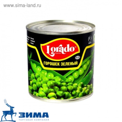 картинка Зеленый горошек 3000 г ж/б  Lorado (упаковка 4 шт) от Торговой Компании "Зима"
