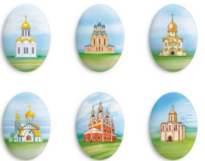 картинка Сахарные фигурки МЕДАЛЬОНЫ ХРАМЫ d35х25 мм (упаковка 63 шт) tp78043 от Торговой Компании "Зима"