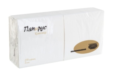 Салфетка "Папирус"бел.33х33 см. 2-х сл.(250шт/8уп) от Торговой Компании "Зима" картинка Салфетка "Папирус"бел.33х33 см. 2-х сл.(250шт/8уп) от Торговой Компании "Зима"