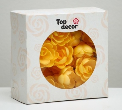 картинка Вафельные РОЗЫ большие сложные желтые 28 шт tp68013 от Торговой Компании "Зима"