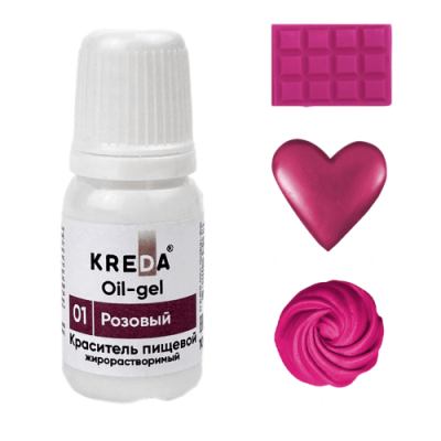 Краситель жидкий Oil-gel 01 РОЗОВЫЙ, колорант жирораств.для окраш.KREDA  80 мл (1 шт)         от Торговой Компании "Зима" картинка Краситель жидкий Oil-gel 01 РОЗОВЫЙ, колорант жирораств.для окраш.KREDA  80 мл (1 шт)         от Торговой Компании "Зима"