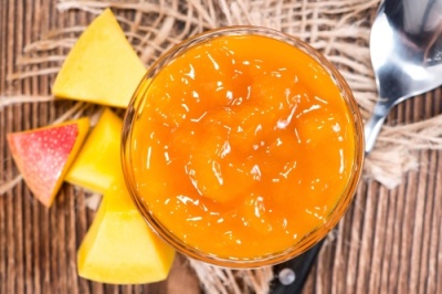 картинка Конфитюр Начинка фруктовая гомогенная "Манго" СОДРУЖЕСТВО (коробка 15 кг)  от Торговой Компании "Зима"