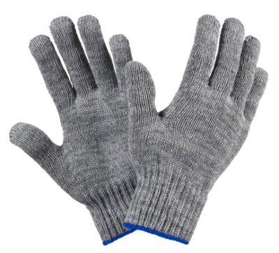 картинка Перчатки Х/Б с ПВХ серые (10пар/30уп)5 нит от Торговой Компании "Зима"
