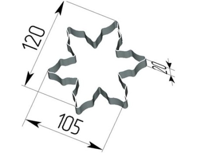картинка Вырубка для печенья "Снежинка" CUT  от Торговой Компании "Зима"