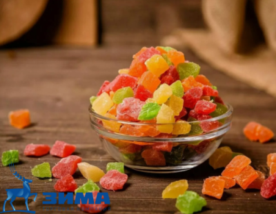 картинка ЦУКАТЫ Ананас кубик сушеный 4 цв. (пакет 1 кг)  от Торговой Компании "Зима"