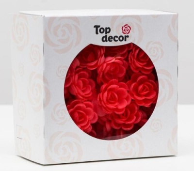 картинка Вафельные РОЗЫ большие сложные красные 28 шт tp68020 от Торговой Компании "Зима"