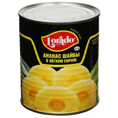 картинка АНАНАСЫ шайба 850 мл Lorado (упаковка 12 шт) от Торговой Компании "Зима"