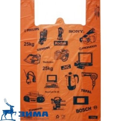 картинка Пакет "Майка" ПНД 30*53+7,5 17мкм оранжевый 100 шт АСС-полимер от Торговой Компании "Зима"