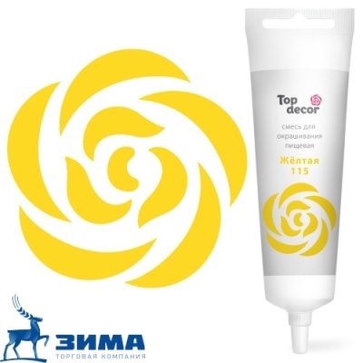 картинка Краситель пищ.гелевый жидкий ЖЕЛТЫЙ 100 г hk79217 от Торговой Компании "Зима"