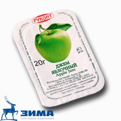 картинка Джем яблочный 20 гр. (140 шт х 20 гр) от Торговой Компании "Зима"