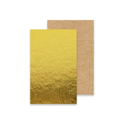 картинка Подложка ламинированная 65х100мм карт. 0.8мм. лам зол/карт (200 шт) PL 0.8 65x100 зол (N) от Торговой Компании "Зима"