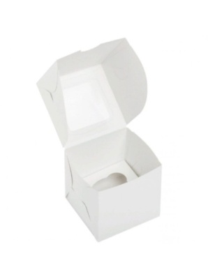 картинка Короб  картонный  под 1 капкейк с окном 100*100*100 (250 шт) от Торговой Компании "Зима"