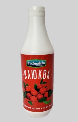 картинка Морс Клюква концентрированный (бутылка 1 л) от Торговой Компании "Зима"