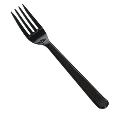 картинка Вилка ПРЕМИУМ пластиковая черная (1 шт/300 шт) от Торговой Компании "Зима"