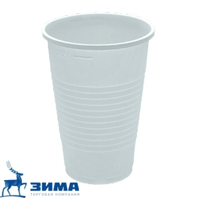 картинка Стакан 200 мл разовый белый (100*1) 3000 шт от Торговой Компании "Зима"