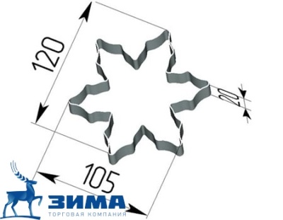 картинка Вырубка для печенья "Снежинка" CUT  от Торговой Компании "Зима"