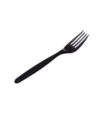 картинка Вилка ПРЕМИУМ пластиковая черная (50 шт/50 уп) от Торговой Компании "Зима"