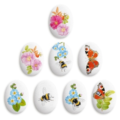 картинка Сахарные фигурки МЕДАЛЬОНЫ ШИПОВНИК d35х25 мм (упаковка 63 шт) tp78067 от Торговой Компании "Зима"