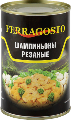 картинка Шампиньоны резаные 3100 мл Ferragosto  (1 шт) от Торговой Компании "Зима"