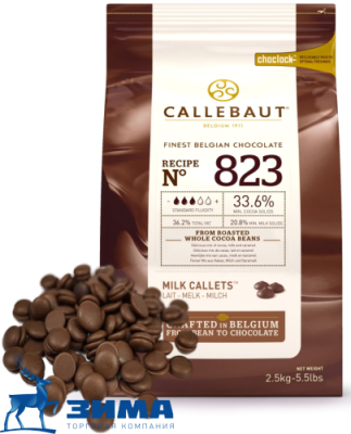 картинка Шоколад Callebaut молочный Каллеты 2,5 кг/штука 823-RT-U71 от Торговой Компании "Зима"