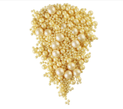 картинка ДРАЖЕ ЗЕРНОВОЕ взорванные зерна риса в цветной  глазури ЖЕМЧУГ желтый (уп1,5 кг)# 200 от Торговой Компании "Зима"