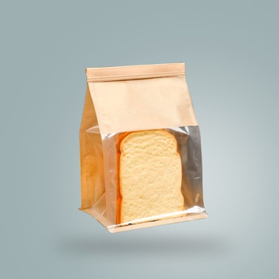 картинка Пакет бумажный  8*20*4 см с окном и зажимом КРАФТ Китай (50/1800) от Торговой Компании "Зима"