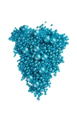 картинка ДРАЖЕ ЗЕРНОВОЕ взорванные зерна риса в цветной глазури ЖЕМЧУГ голубой 2-5 мм (уп1,5 кг)# 206 от Торговой Компании "Зима"