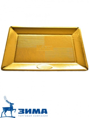 картинка Поднос картонный ДЗЕН прямоуг.золотой 40x30 (пакет 60 шт.) 65212 от Торговой Компании "Зима"