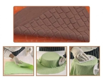 картинка Коврик рельефный, силикон (1 шт) Кирпичная стена 40-W128 от Торговой Компании "Зима"