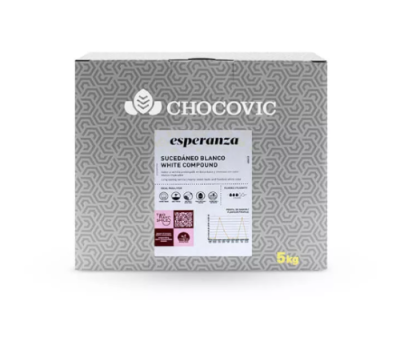 картинка Глазурь Chocovic белая твердая лауриновая Esperanza (коробка 5 кг) ISF-T1CHVC-94B от Торговой Компании "Зима"