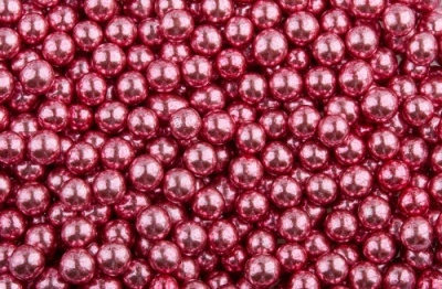 картинка Посыпки Шарики розовые 6 мм хром (пакет 1 кг) 48962 от Торговой Компании "Зима"