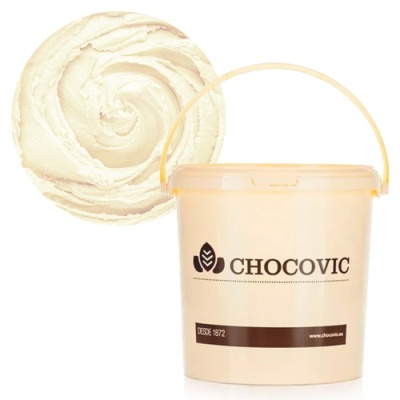 картинка Шоколад Chocovic Alba белая кондитерская масса (ведро 5 кг) FNW-T24CHVC-T60 от Торговой Компании "Зима"