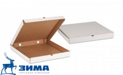 картинка Коробка пицца 340х340х40 белая/К (50 шт) от Торговой Компании "Зима"