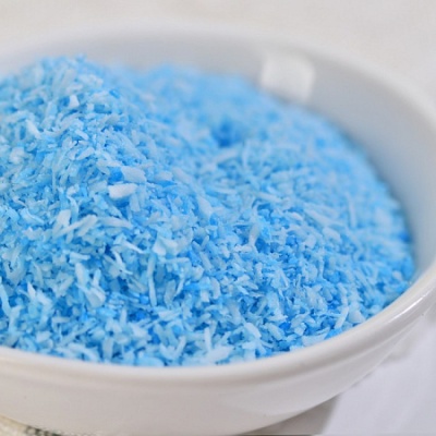 картинка Кокосовая стружка цветная ГОЛУБАЯ (пакет 5 кг) от Торговой Компании "Зима"